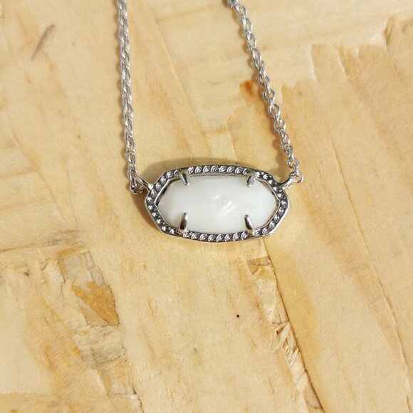 Kendra Scott Jewelry - NEW Kendra Scott Elisa White Pearl Necklace Silver